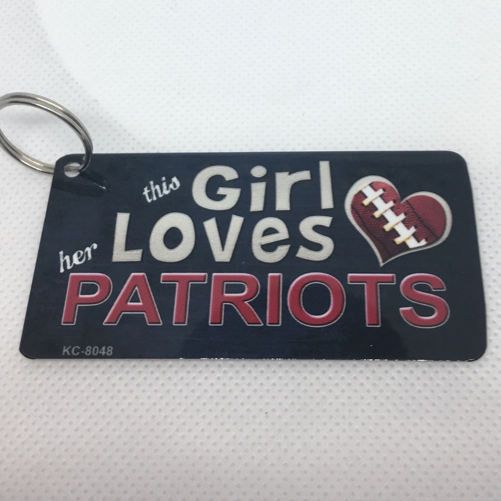 This Girl Loves her  Patriots Novelty Key Chain